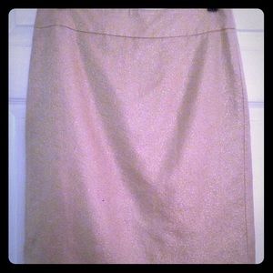 Gold J.Crew Pencil Skirt